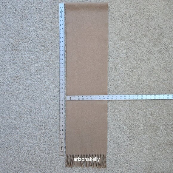 Nordstrom Cashmere Camel Woven Fringe Scarf Tan - Picture 14 of 14